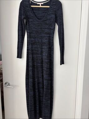 ruched maxi dress victoria's secret XS Black Tank Ruched Maxi Dress, Victoria's Secret, Side Slit